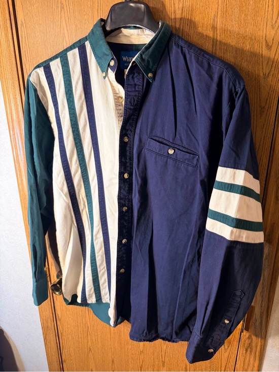 Wrangler Other - Wrangler 80s Western Patchwork Style Button-Down Shirt